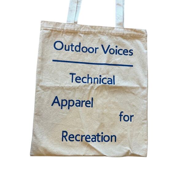 OUTDOOR VOICES Canvas Tote Bag Sachel Purse - Picture 1 of 5
